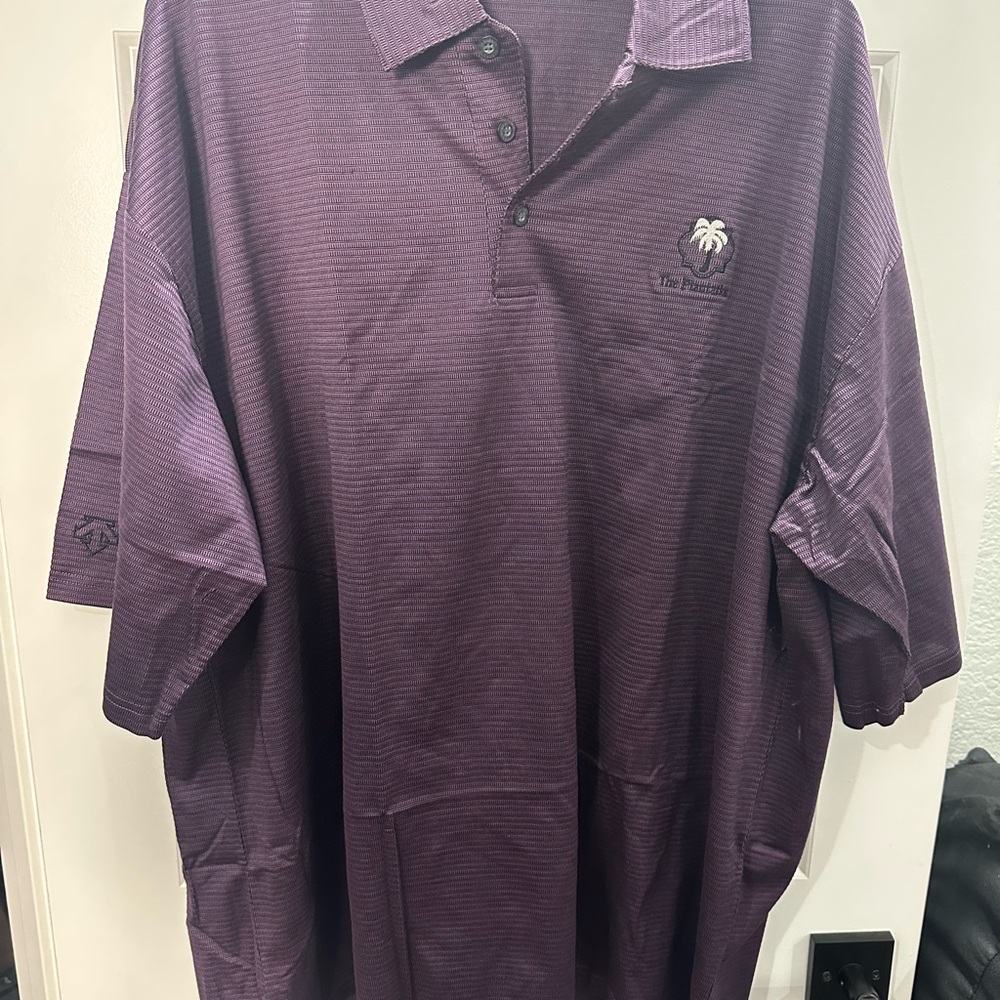 NEW Descente International Collection Men’s 2x Polo Shirt Golf Purple